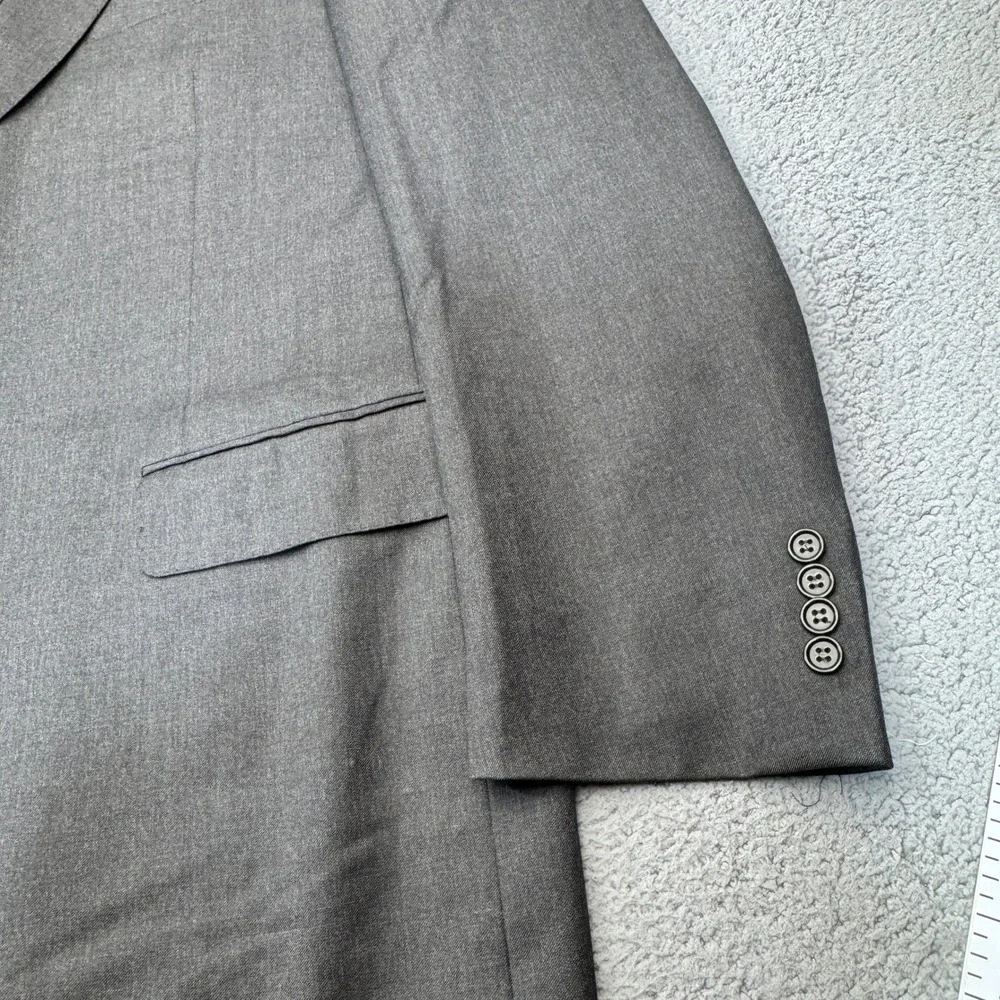 Canali‎ Blazer Mens 48L Gray Worsted Wool 2 Button Sport Coat Jacket Italy 13290